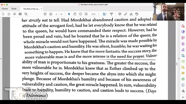 The Role of the DIaspora Jew: Reading the subtext of Megillas Esther