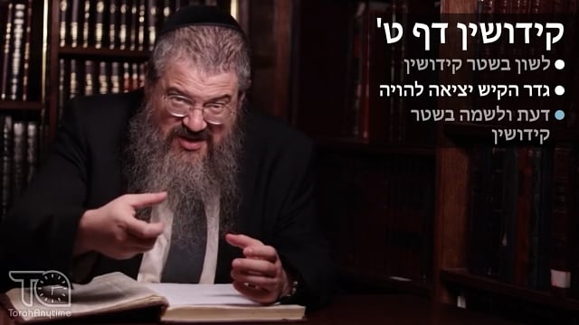 R' Moshe Chaim Katz | Kiddushin daf 9 Loshon of a shtar kiddushin ...