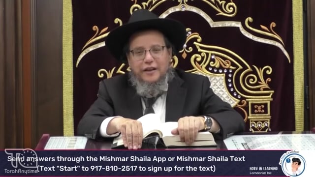 Mishmar Shaila Q2- Hagaon Harav Shlomo Cynamon Shlita, Rav of Khal B'nei Torah of Flatbush and Ram in Yeshiva Torah Vodaath asks TWO Kashas Binyanei Tisha B’Av!
