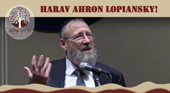 Pardes Shlomo Daily: R' Ahron Lopiansky - Rebbeim & Teachers