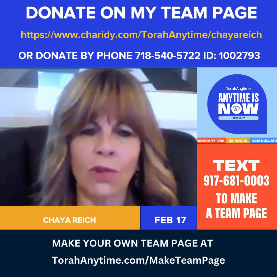 Mrs. Chaya Reich | AnyTime is NOW