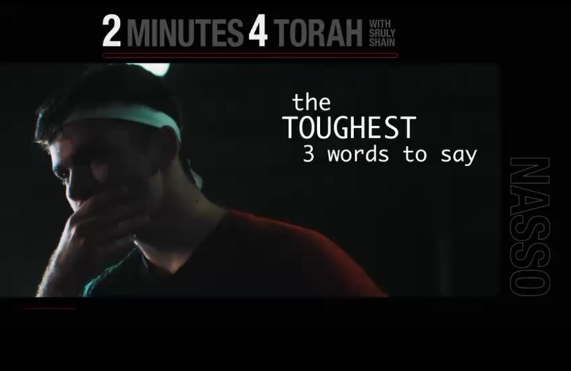 Parshas Nasso: The toughest 3 words to say