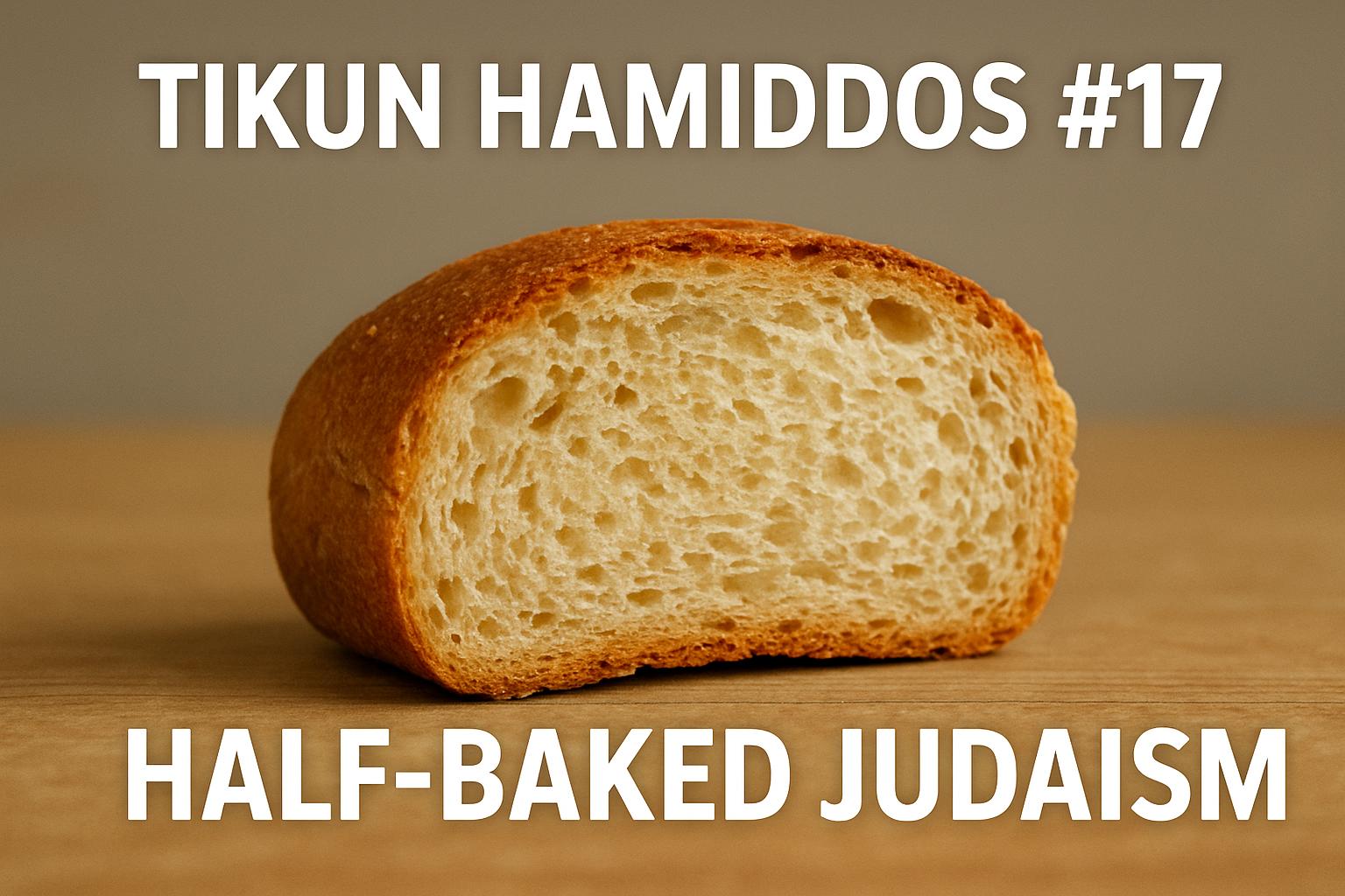 Tikun Hamiddos #17: Half-Baked Judaism