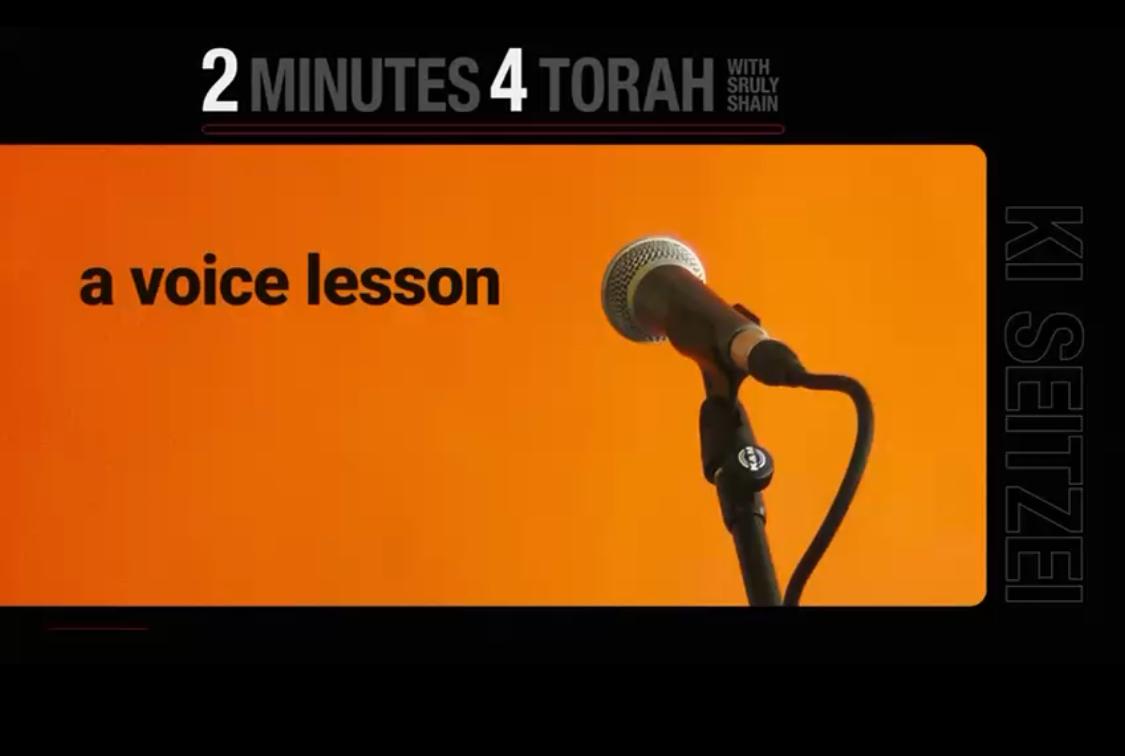 Parshas Ki Seitzei: A Voice Lesson