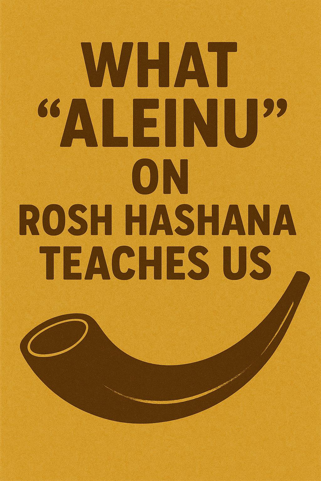 What “Aleinu” on Rosh Hashana Teaches Us