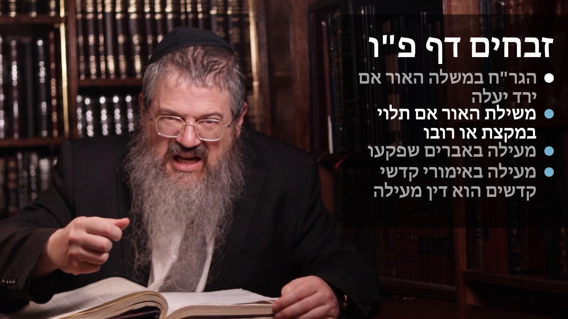 Zevachim daf 86 Rav Chaim Brisker on Eivarim shepaku & it was mashlah bahen haor, Does mashlah haor need rov? 