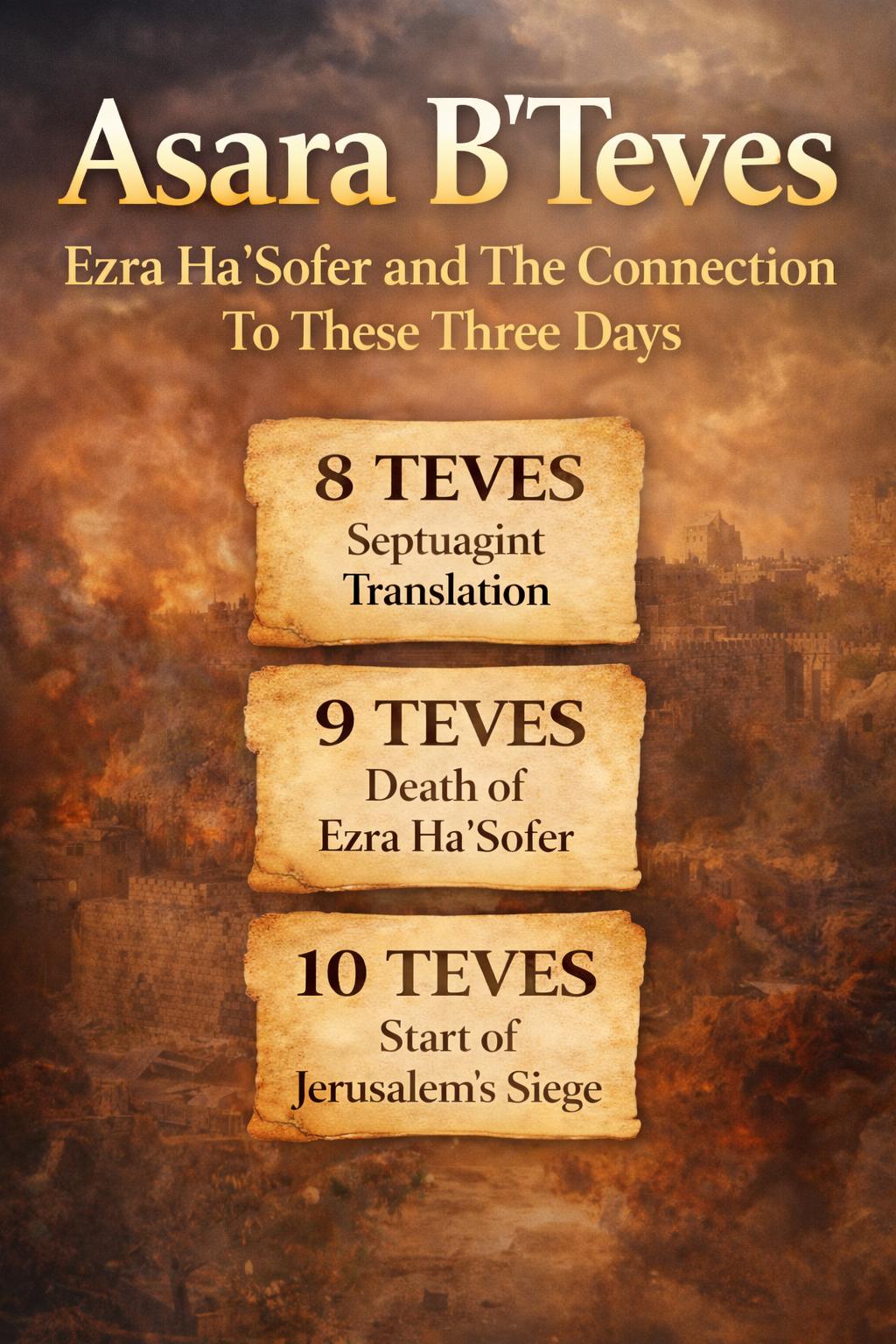 Asara B’Teves Ezra Ha’Sofer and The Connection To These Three Days
