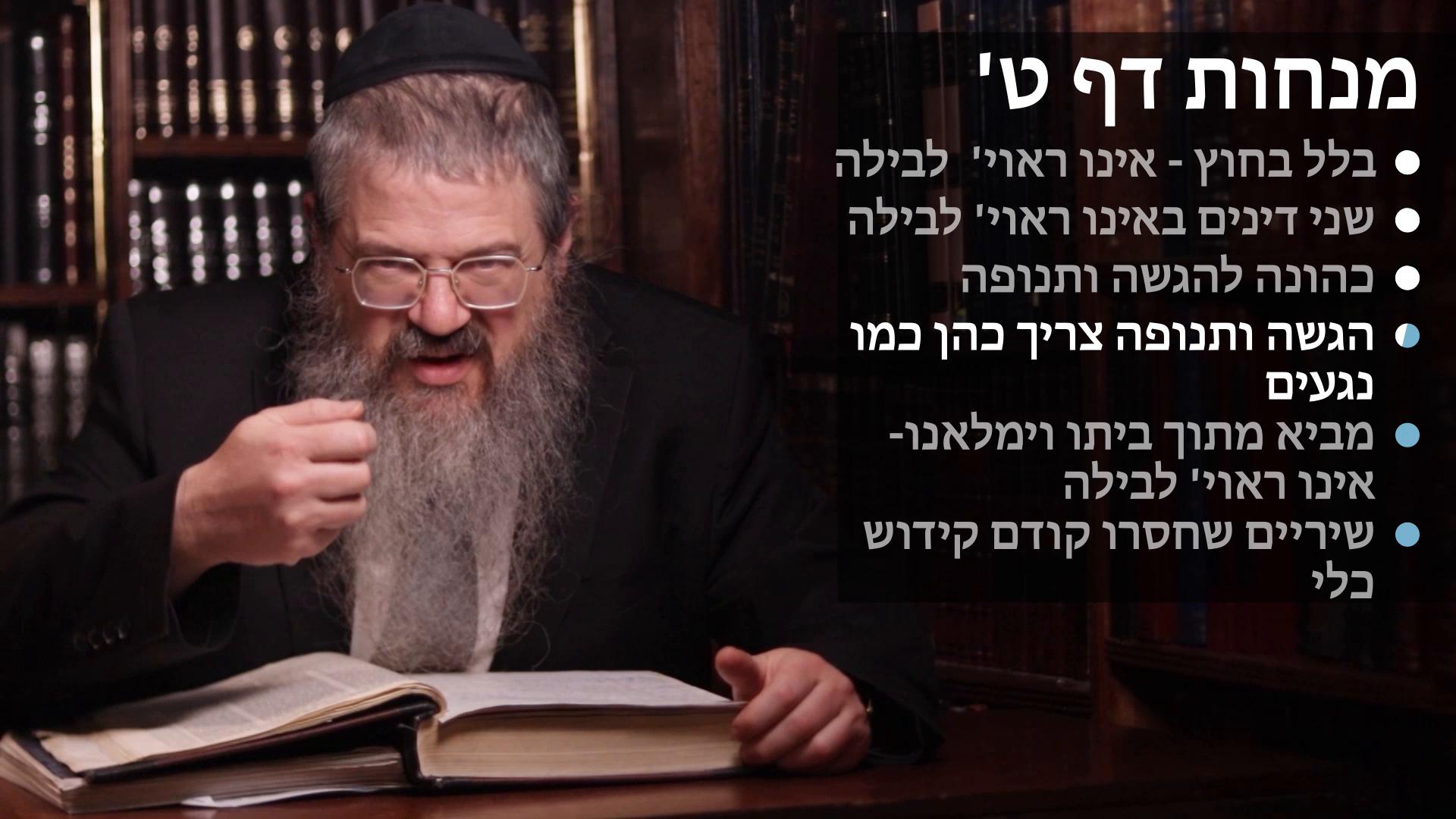 Menachot daf 9 בלל בחוץ, שני דינים באינו ראוי לבילה, הגשה ותנופה צריך כהן כמו מראה נגעים, מביא מתוך ביתו וימלאנו, שיריים שחסר 