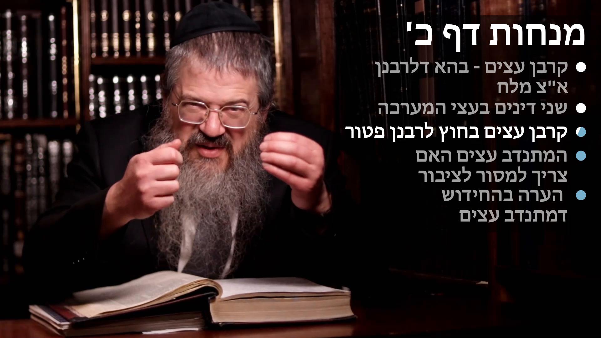 Menachos daf 20 קרבן עצים בהא דלרבנן א"צ מלח, ופטור לרבנן המעלה בחוץ, שני דינים בעצי המערכה, המתדב עצים האם צריך למסור לציבור 