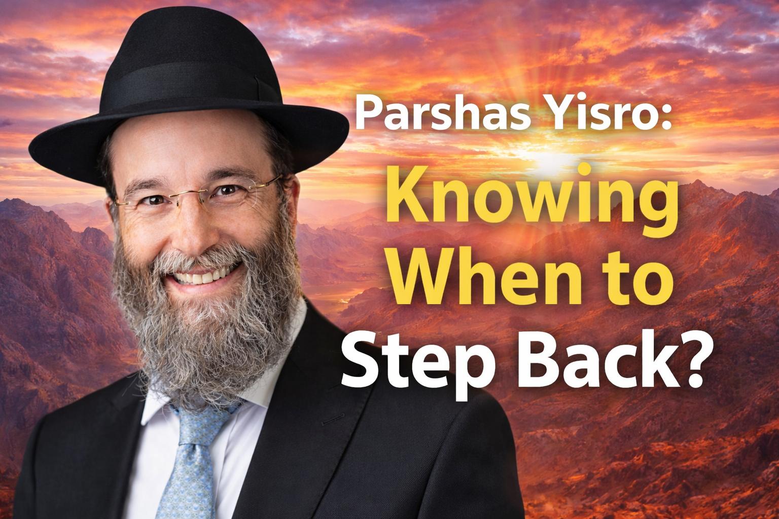 Parshas Yisro 5786: Knowing When to Step Back