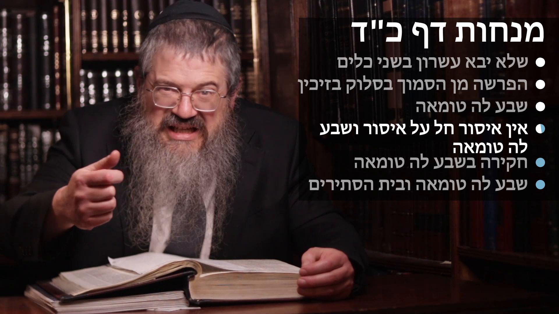 Menachot daf 24 לא יבא עשרון בשני כלים, מן הסמוך בסילוק בזיכין, שבע לה טומאה, אין איסור חל על איסור ובית הסתרים