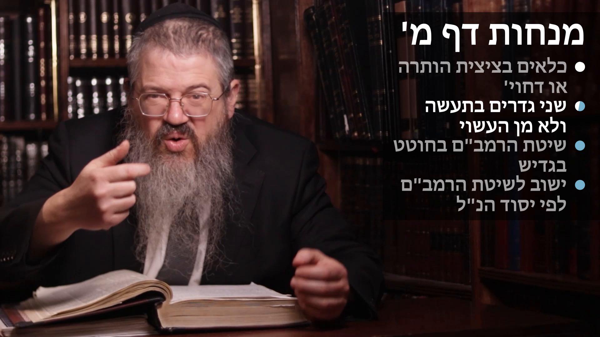 Menachos daf 40 כלאים בציצית הותרה או דחויה, שני דינים בתעשה ולא מן העשוי, שיטת הרמב"ם בחוטט בגדיש Kelaim bitzitzis hutrah or dechuiah, Two dinim in taseh vlo min haasui