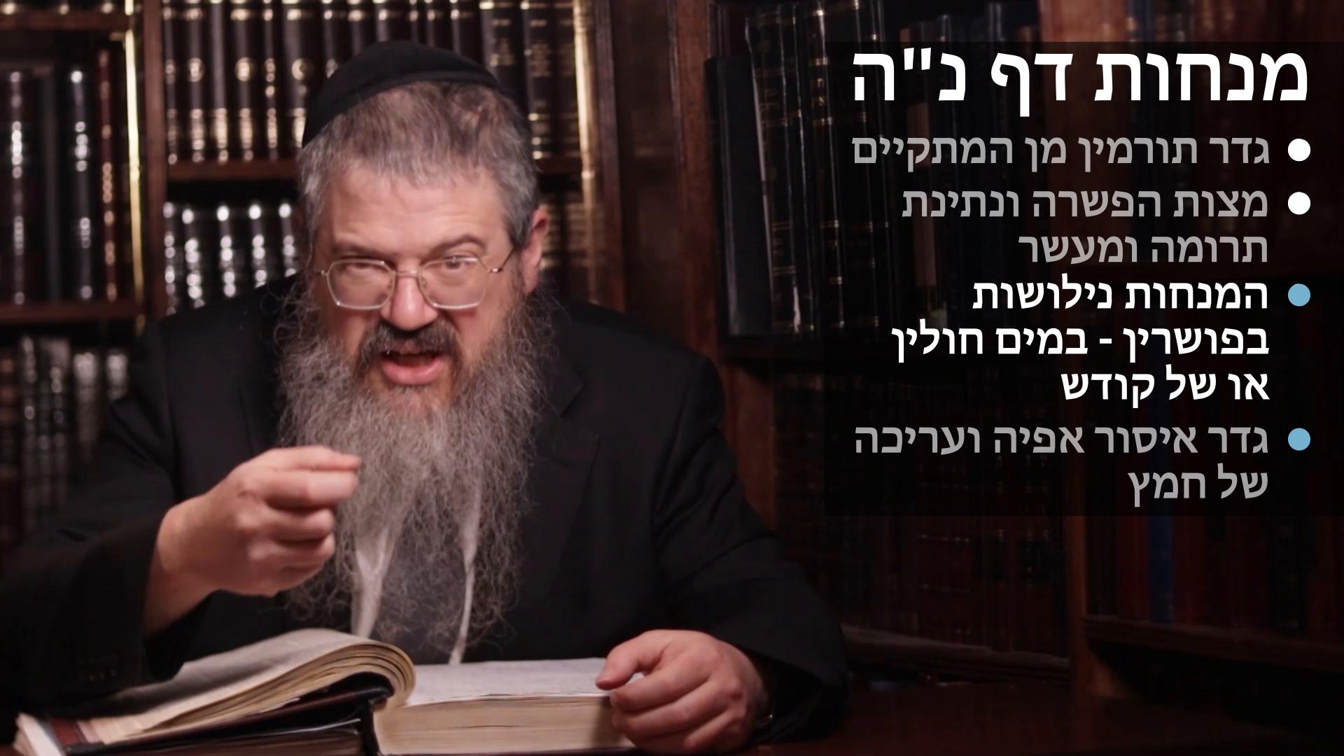 Menachot daf 55 תורמין מן המתקיים, גדר הפרשת תרו"מ, מים למנחות מקודש או חולין, וגדר איסור אפיה ועריכה של חמץ 