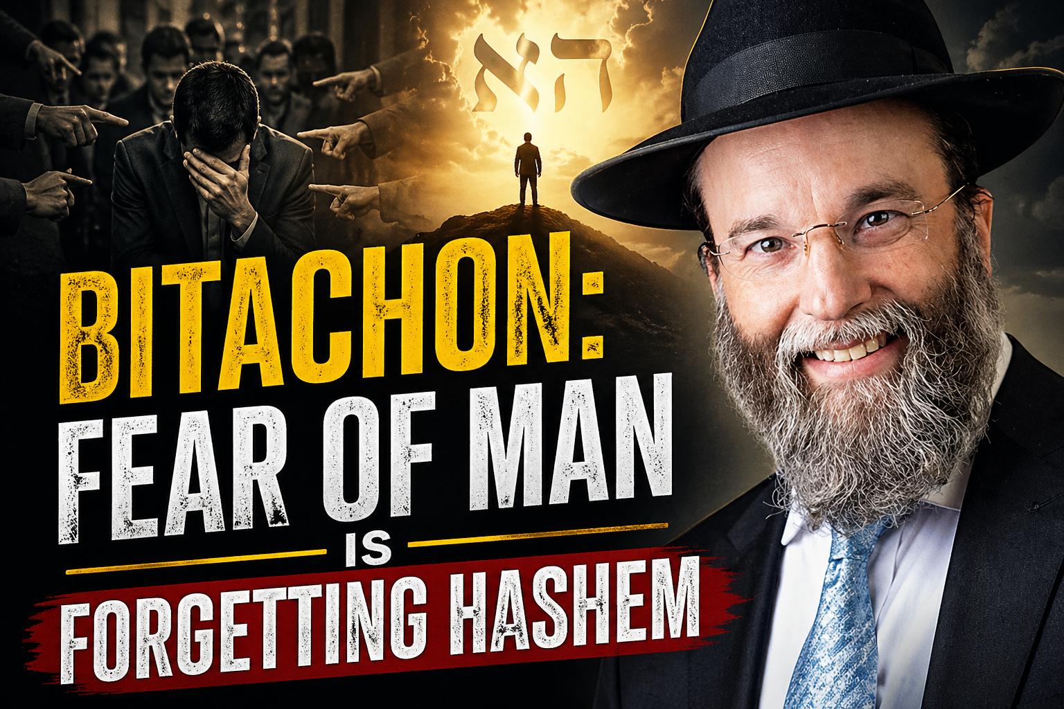 Bitachon: Fear of Man Is Forgetting Hashem